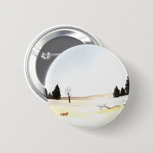 Badge Rond 5 Cm Le Petit Renard (Devant & derrière)