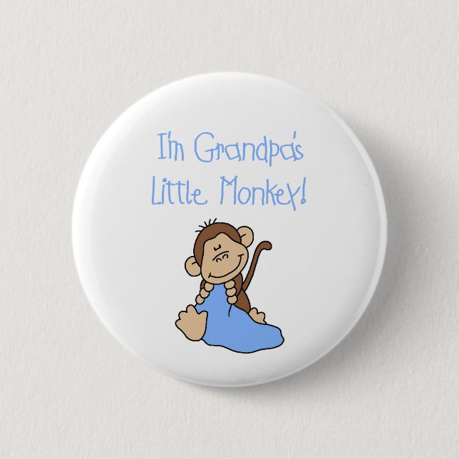 Badge Rond 5 Cm Le petit singe du grand-papa - T-shirts et cadeaux (Devant)