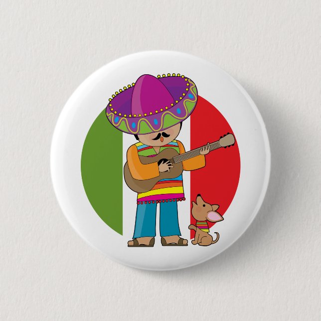 Badge Rond 5 Cm Le peu de Mexique (Devant)