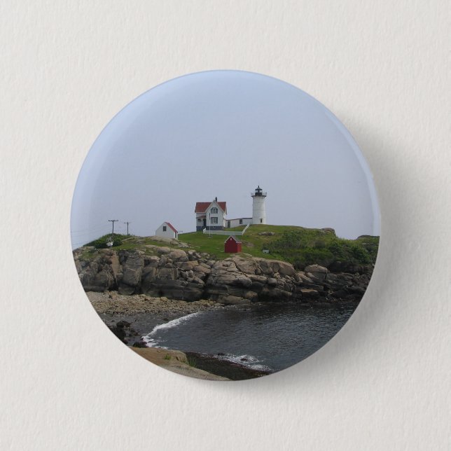 Badge Rond 5 Cm Le phare Maine de protubérance (Devant)