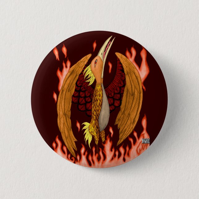 Badge Rond 5 Cm Le Phénix (Devant)