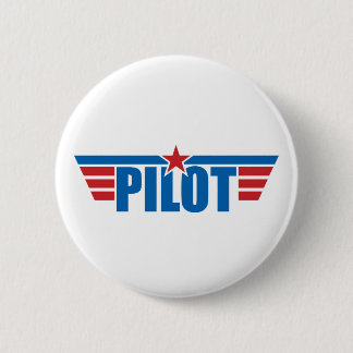Badge Rond 5 Cm Le pilote s'envole l'insigne - aviation