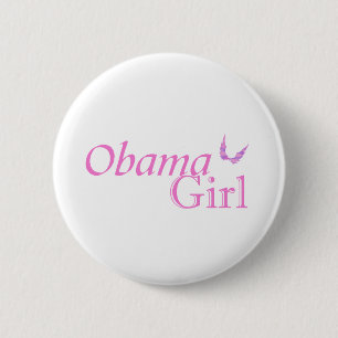 Badge Rond 5 Cm Le Pin officiel de "la fille Obama"