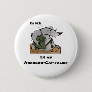 Badge Rond 5 Cm Le Pin rond d'Anarcho de taupe