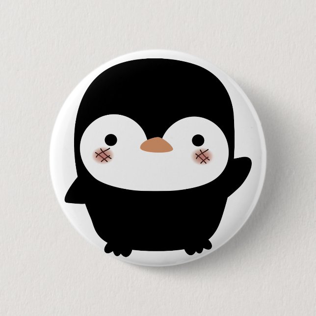 Badge Rond 5 Cm le pingouin (Devant)