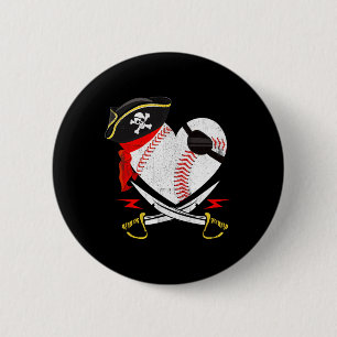 Badge Rond 5 Cm Le Pirate Vintage Vend un Cœur Doux avec un Crâne