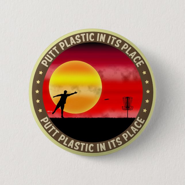 Badge Rond 5 Cm Le Plastique À La Place (Devant)