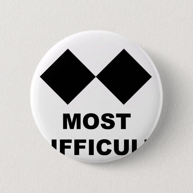 Badge Rond 5 Cm Le plus difficile (Devant)