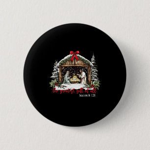 Badge Rond 5 Cm Le plus grand cadeau de tous Jésus bébé Noël chrét