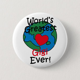 Badge Rond 5 Cm Le plus grand coeur de Gigi du monde