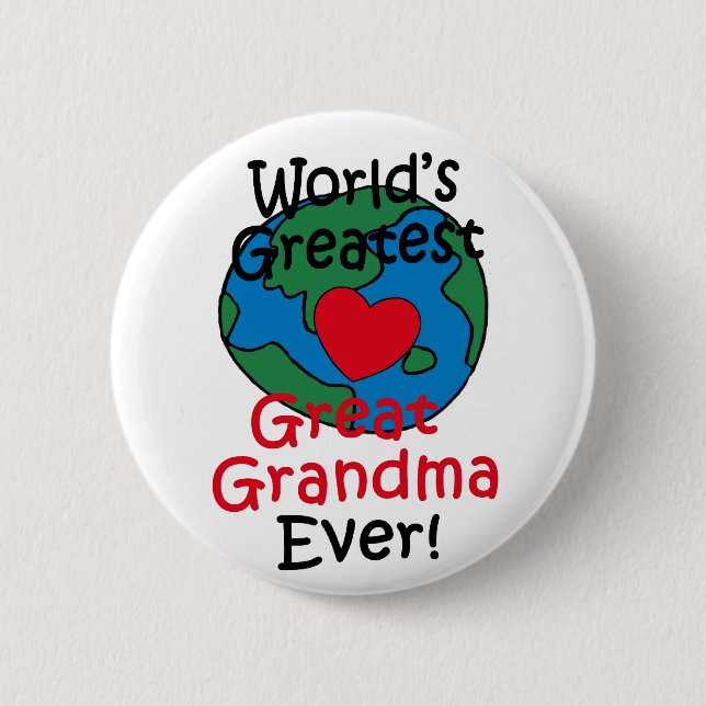 Badge Rond 5 Cm Le plus grand grand coeur de la grand-maman du (Devant)