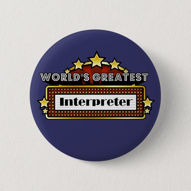 Badge Rond 5 Cm Le plus grand interprète du monde (Devant)