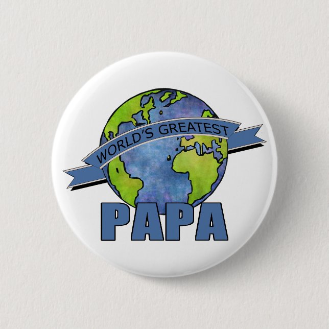 Badge Rond 5 Cm Le plus grand papa du monde (Devant)