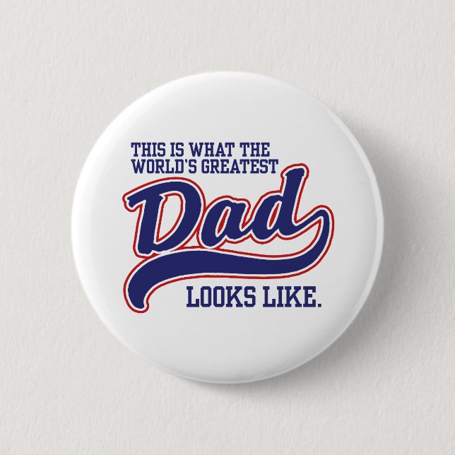 Badge Rond 5 Cm Le plus grand papa du monde (Devant)
