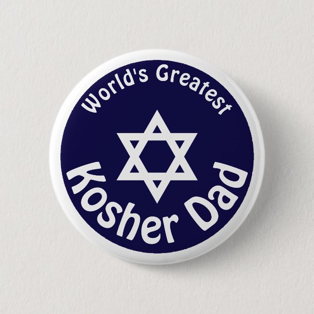 Badge Rond 5 Cm Le plus grand papa Kosher du monde (Devant)