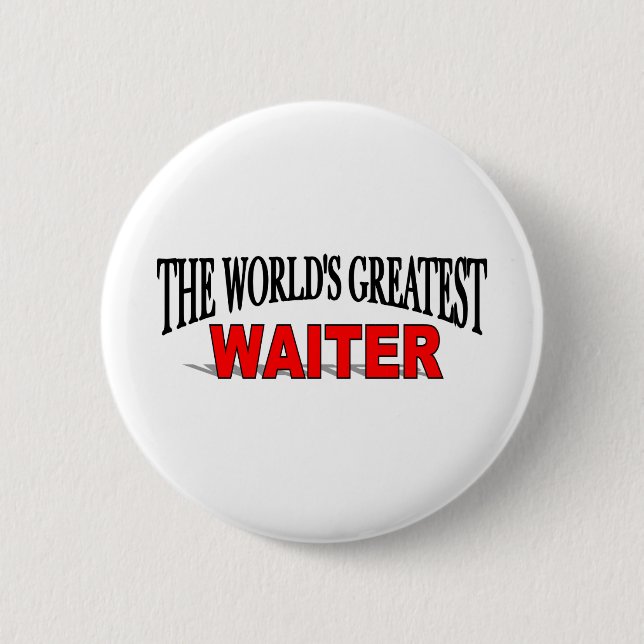 Badge Rond 5 Cm Le plus grand serveur du monde (Devant)