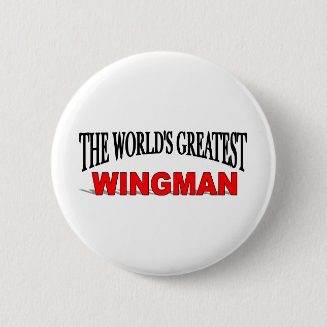 Badge Rond 5 Cm Le plus grand Wingman du monde (Devant)
