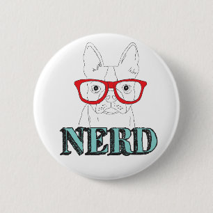 Badge Rond 5 Cm Le plus intelligent Boston Terrier Noir et Blanc C