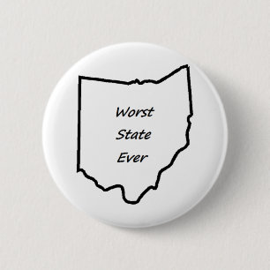 Badge Rond 5 Cm Le plus mauvais état de l'Ohio jamais
