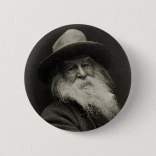 Badge Rond 5 Cm Le poète riant Walt Whitman de philosophe