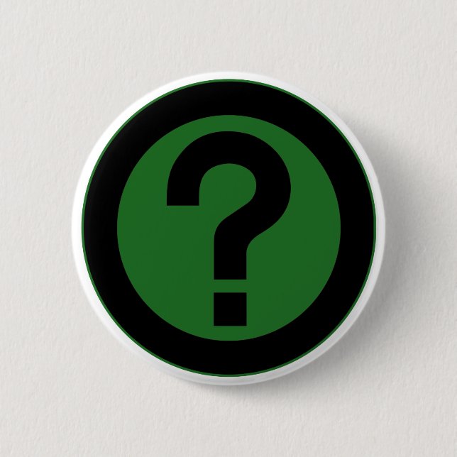 Badge Rond 5 Cm Le point d'interrogation demandent la ponctuation (Devant)