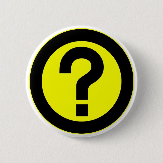 Badge Rond 5 Cm Le point d'interrogation demandent la ponctuation (Devant)