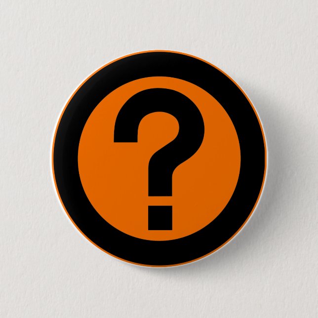 Badge Rond 5 Cm Le point d'interrogation demandent la ponctuation (Devant)