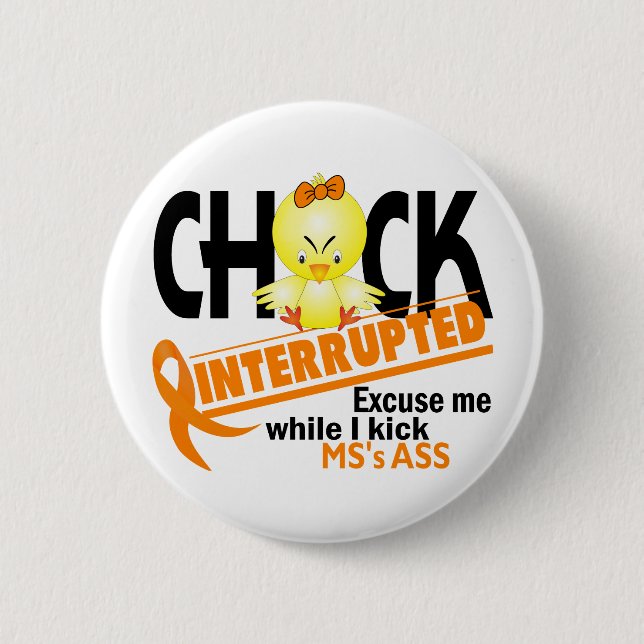 Badge Rond 5 Cm Le poussin a interrompu la milliseconde 2 (Devant)