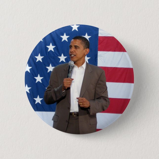 Badge Rond 5 Cm Le Président Barack Obama (Devant)