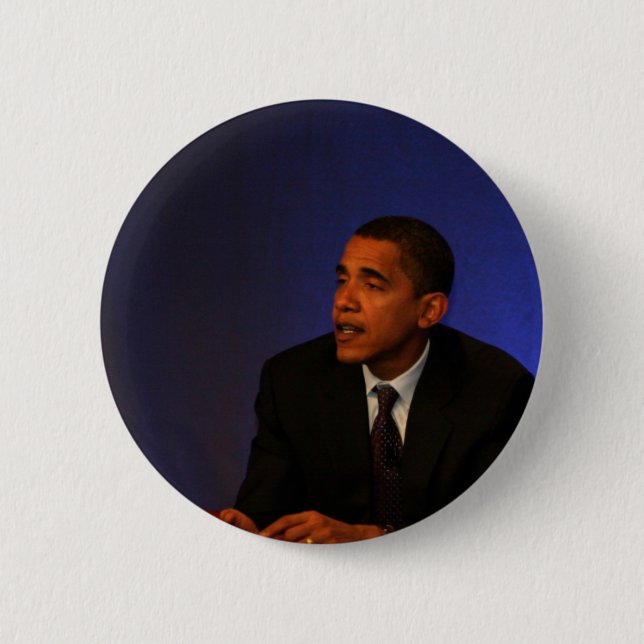 Badge Rond 5 Cm Le Président Barack Obama (Devant)