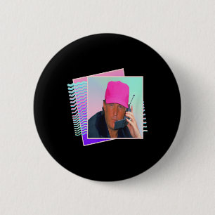 Badge Rond 5 Cm Le président Donald Trump Retro 80s 90s Graphique