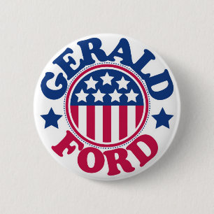 Badge Rond 5 Cm Le Président Gerald Ford des USA