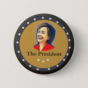 Badge Rond 5 Cm Le président : Hillary Clinton