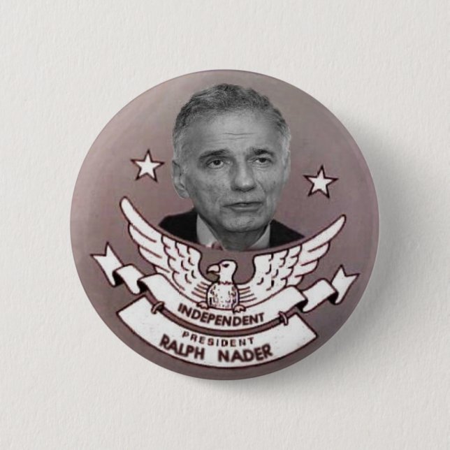 Badge Rond 5 Cm Le Président indépendant Button de Nader (Devant)