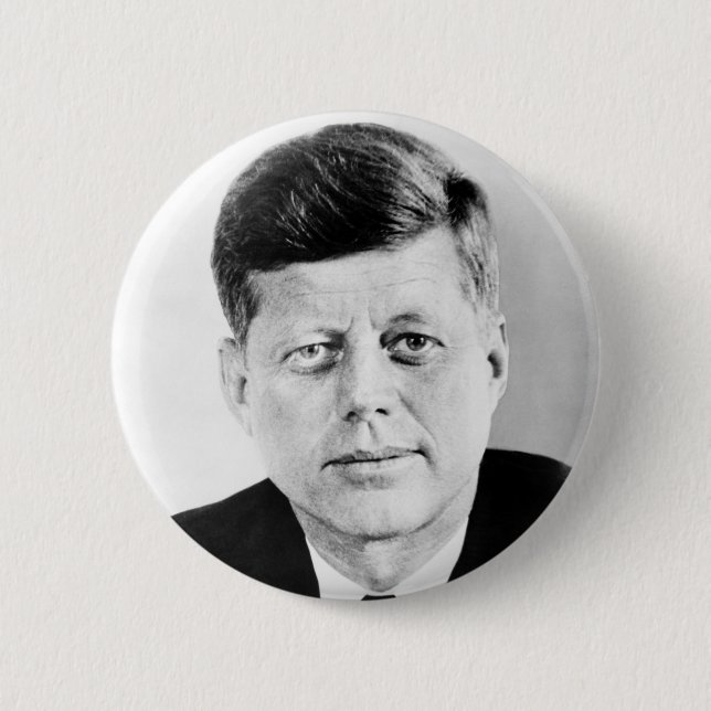 Badge Rond 5 Cm Le président John F Kennedy Portrait (Devant)