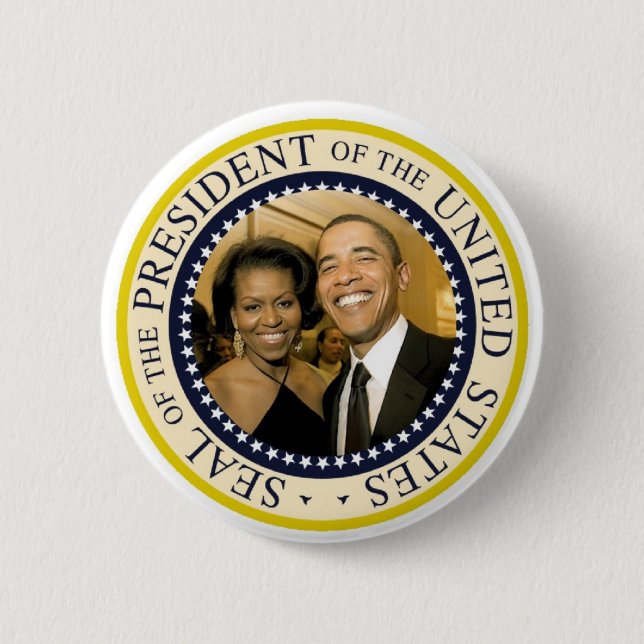 Badge Rond 5 Cm Le Président Obama Commemorative Button (Devant)