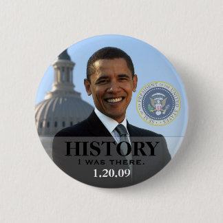 Badge Rond 5 Cm Le Président Obama History 1/20/09 - j'étais là !