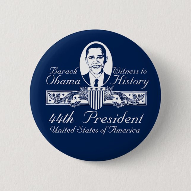 Badge Rond 5 Cm Le Président Obama Victory Button (Devant)