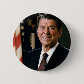 Badge Rond 5 Cm Le Président Reagan