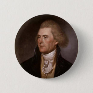 Badge Rond 5 Cm Le Président Thomas Jefferson