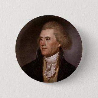 Badge Rond 5 Cm Le Président Thomas Jefferson