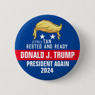 Badge Rond 5 Cm Le président Trump à nouveau en 2024