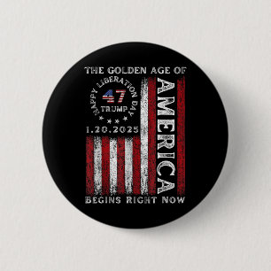 Badge Rond 5 Cm Le Président Trump déclare la Journée de libératio