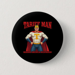Badge Rond 5 Cm Le président Trump Tariffman rend l'Amérique riche