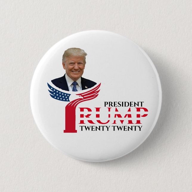 BADGE ROND 5 CM LE PRÉSIDENT TRUMP VINGT-DIX (Devant)