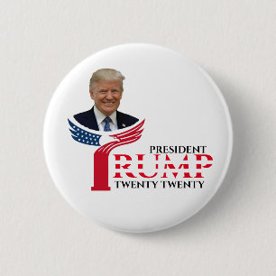 BADGE ROND 5 CM LE PRÉSIDENT TRUMP VINGT-DIX