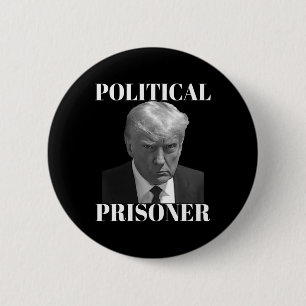 Badge Rond 5 Cm Le prisonnier Donald J. Trump Black & White Mu