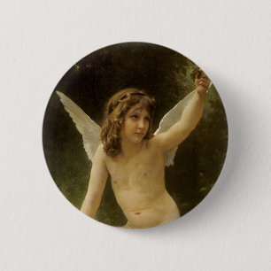 Badge Rond 5 Cm Le Prisonnier (Le Captif) par Bouguereau