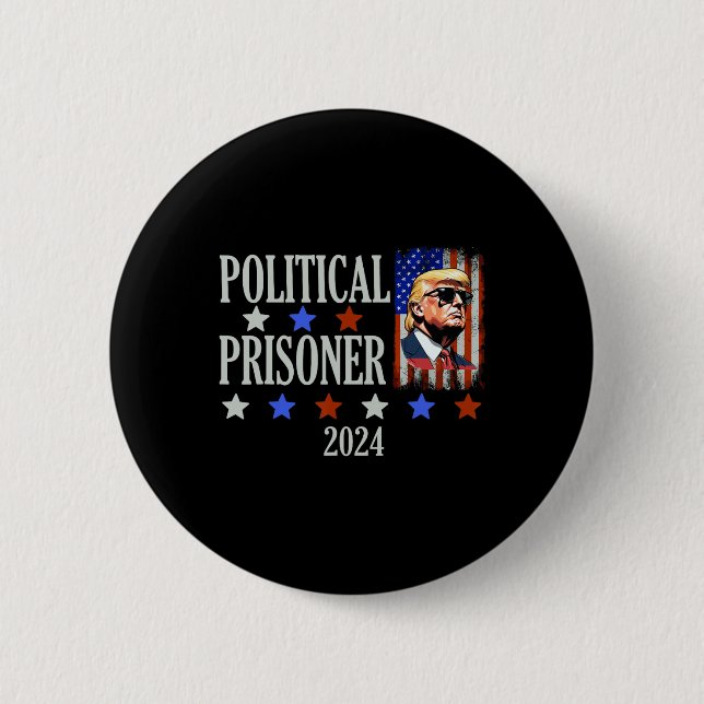 Badge Rond 5 Cm Le prisonnier Trump 2024 (Devant)