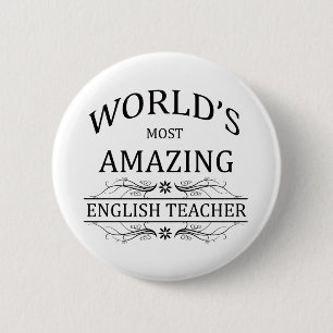 Badge Rond 5 Cm Le professeur d'Anglais le plus extraordinaire du